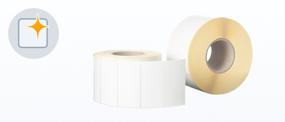 Configureur d'étiquettes, description du matériau papier légèrement brillant permanent