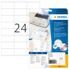 HERMA Étiquettes pour adresses, pour machines à écrire